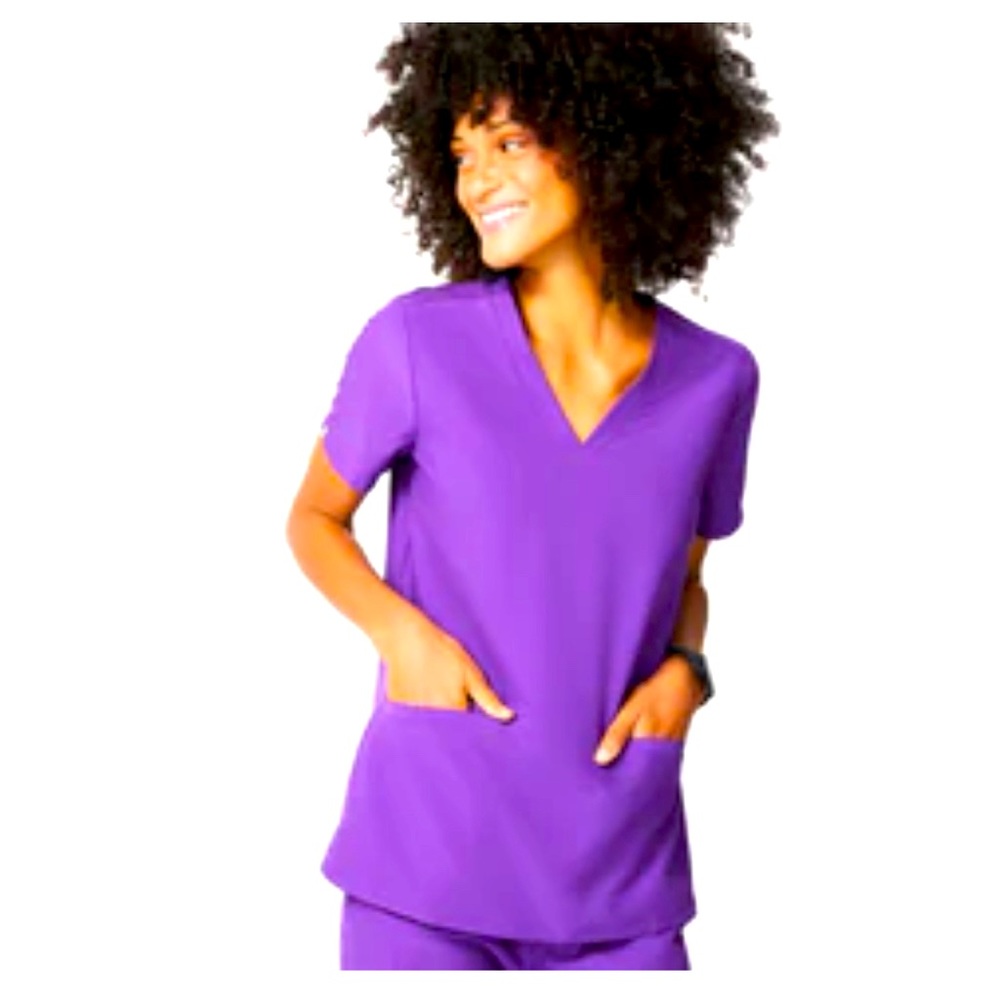 Woman’s Ultra Violet Casma three pocket scrub top  - small